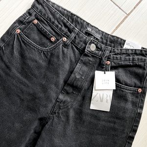 Zara black straight jeans